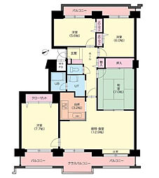 チサンマンション西岡壱番館 4LDKの間取図画像