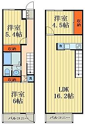 JR京浜東北・根岸線 与野駅 徒歩7分の賃貸マンション 1階3LDKの間取り