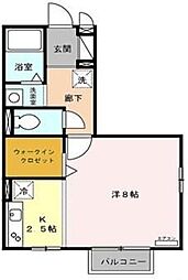 JR武蔵野線 東川口駅 徒歩5分の賃貸アパート 2階1Kの間取り