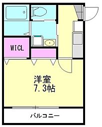 JR京浜東北・根岸線 与野駅 徒歩7分の賃貸アパート 1階1Kの間取り