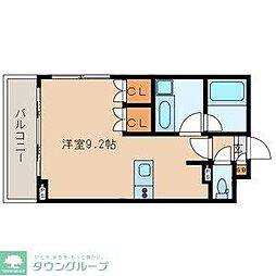 グランガーデンII 3階ワンルームの間取り