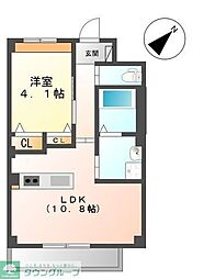 JR埼京線 戸田公園駅 徒歩22分の賃貸マンション 3階1LDKの間取り