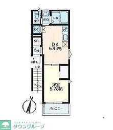 さいたま市大宮区大成町2丁目アパート 1DKの間取図画像