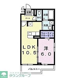 メゾンSG 1LDKの間取図画像