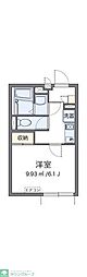 レオパレスクレイノルリアン 1Kの間取図画像