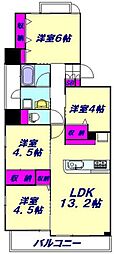ガーラレジデンス川口並木 4LDKの間取図画像