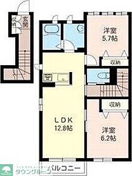 エスペランサ2番館 2LDKの間取図画像