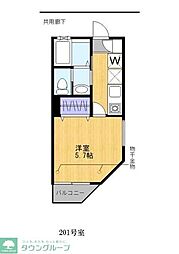コンブリオ・ナガセ 1Kの間取図画像