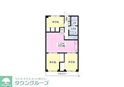 サンナップヒルズA-2棟 3LDKの間取図画像