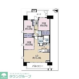 パークホームズ川口ザレジデンス 3LDKの間取図画像