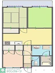 アルベリ 3LDKの間取図画像