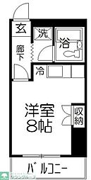 信和マンション ワンルームの間取図画像