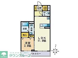 Speranza2 1LDKの間取図画像