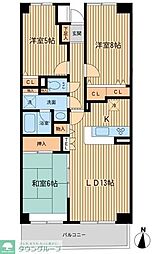 プロスペクト浦和常盤 3LDKの間取図画像