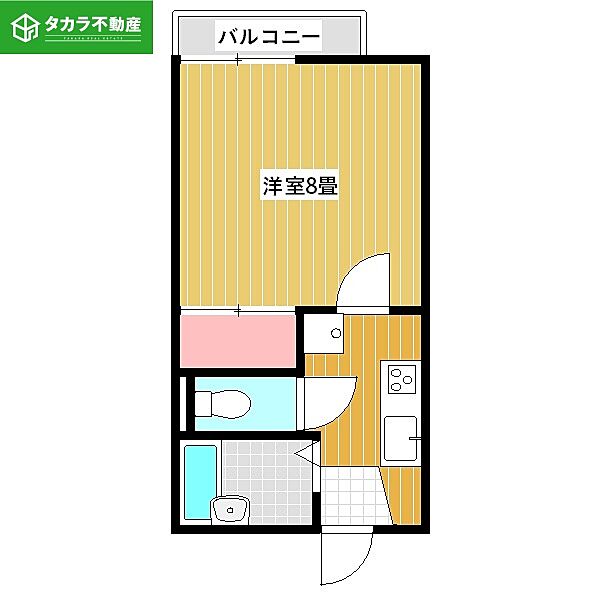 フォーブル舞鶴 101｜大分県大分市舞鶴町3丁目(賃貸アパート1K・1階・23.02㎡)の写真 その2