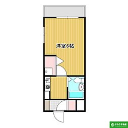 パークヒルズ別府レジデンス 7階1Kの間取り