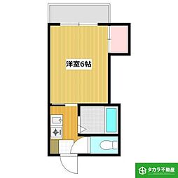 ルシエル南津留 1Kの間取図画像