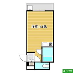第3アパート戸次 ワンルームの間取図画像