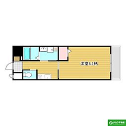 グランメール大分駅南 1Kの間取図画像