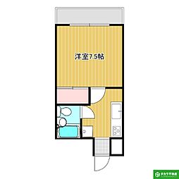 ウイング寿 1Kの間取図画像