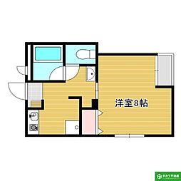 ハイツフォレスタ 1Kの間取図画像