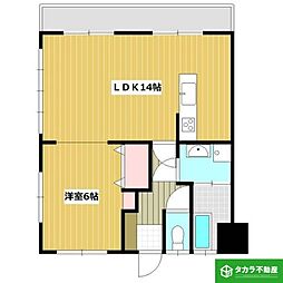 エポックウェストベイ 1LDKの間取図画像