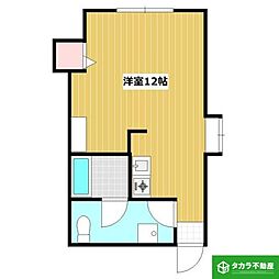 オクタ大友 ワンルームの間取図画像