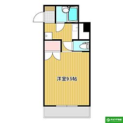 ウイング寿 1Kの間取図画像