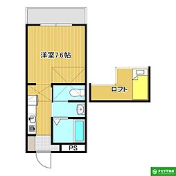 フレミール1 ワンルームの間取図画像