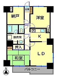 ライオンズマンション高崎田町 2SLDKの間取図画像