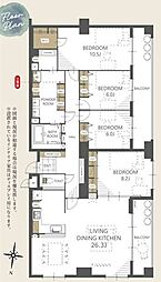 シンフォニア高崎城址 4LDKの間取図画像