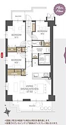 シャルム高崎倉賀野 3LDKの間取図画像