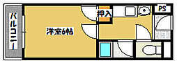 グランドハイム藤田 1Kの間取図画像