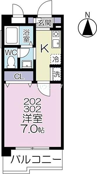 東京都新宿区西落合2丁目(賃貸マンション1K・2階・25.83㎡)の写真 その2