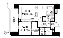 ヴァースクレイシア秋葉原EAST 1LDKの間取り