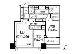 シティタワー有明 2LDKの間取図画像