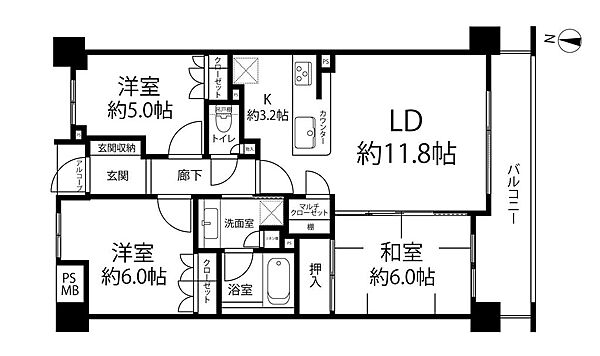 間取りを拡大表示