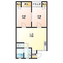 メゾンクレール 202 ｜ 山形県西村山郡河北町谷地字十二堂36-4（賃貸アパート2LDK・2階・49.50㎡） その2