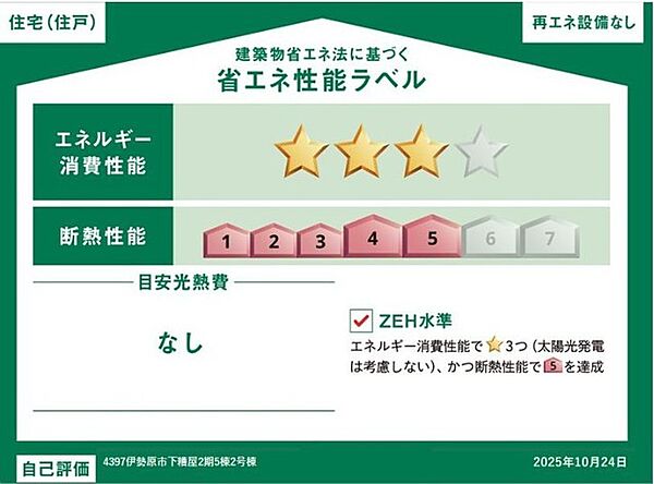 省エネ性能ラベルを拡大表示