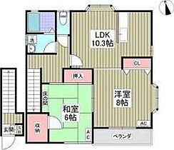 キャッスルC  ｜ 群馬県前橋市総社町植野（賃貸アパート2LDK・2階・61.65㎡） その2