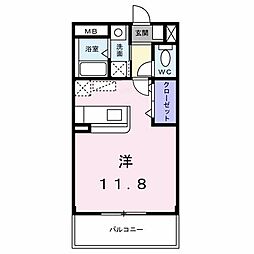 コモドカーサ 1階ワンルームの間取り