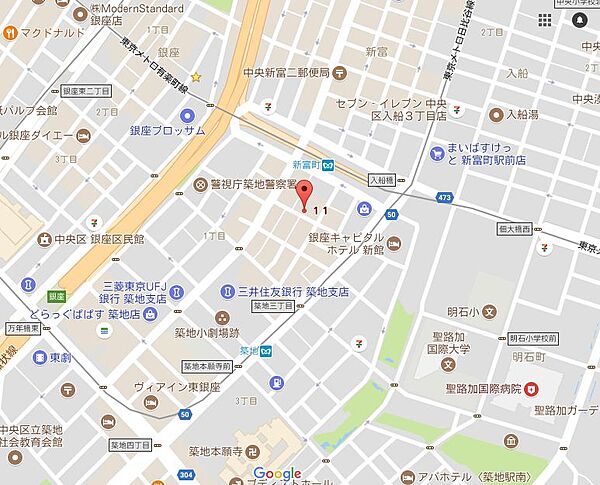 東京都中央区築地２丁目(賃貸マンション1K・7階・22.57㎡)の写真 その27