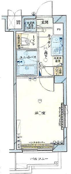 東京都新宿区矢来町(賃貸マンション1K・2階・20.25㎡)の写真 その2