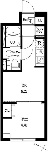 東京都台東区谷中２丁目(賃貸マンション1DK・3階・25.18㎡)の写真 その2