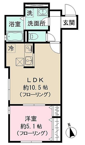 東京都新宿区大京町(賃貸アパート1LDK・1階・38.98㎡)の写真 その2