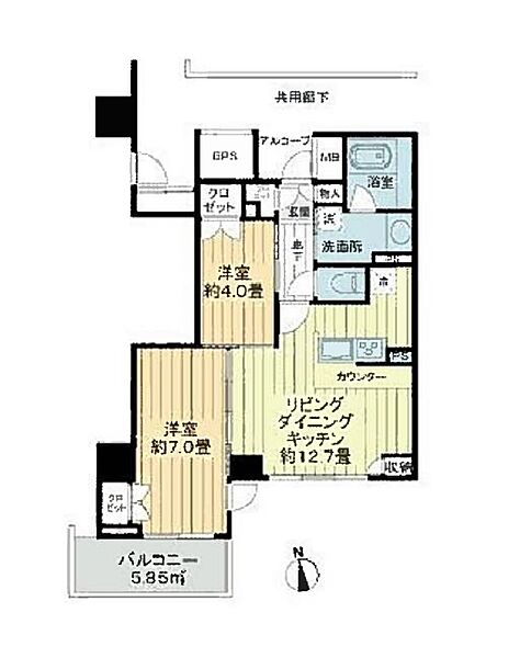 東京都新宿区左門町(賃貸マンション2LDK・3階・54.07㎡)の写真 その2