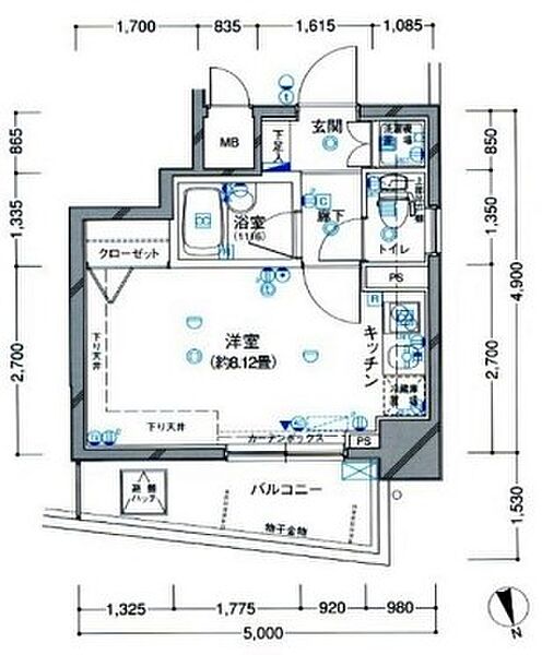 東京都新宿区西早稲田１丁目(賃貸マンション1R・7階・21.95㎡)の写真 その2