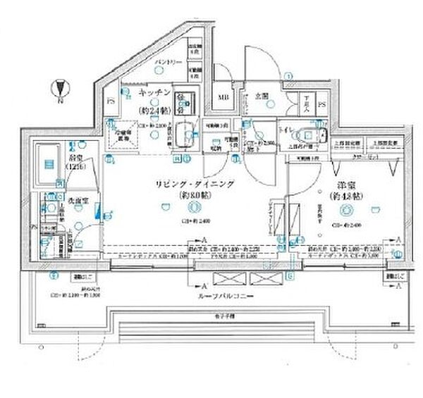 東京都新宿区矢来町(賃貸マンション1LDK・5階・40.95㎡)の写真 その2