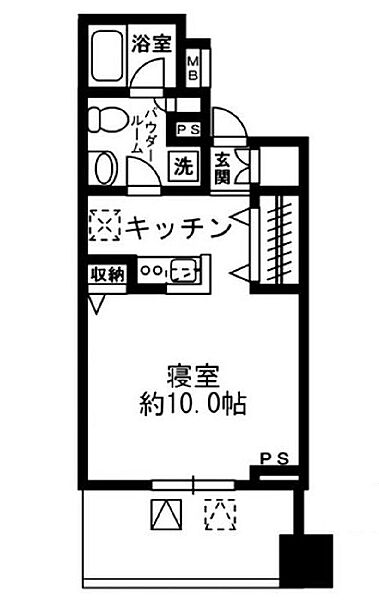 東京都新宿区荒木町(賃貸マンション1R・5階・25.90㎡)の写真 その2