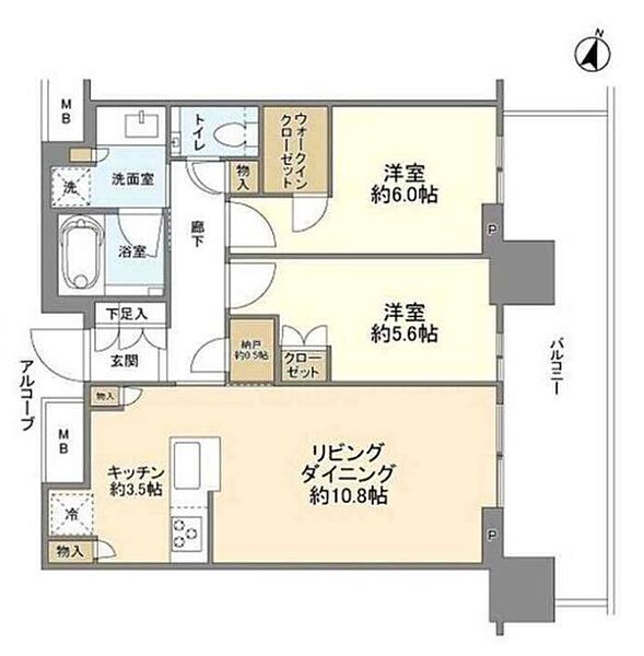 東京都品川区西五反田３丁目(賃貸マンション2LDK・14階・61.76㎡)の写真 その2